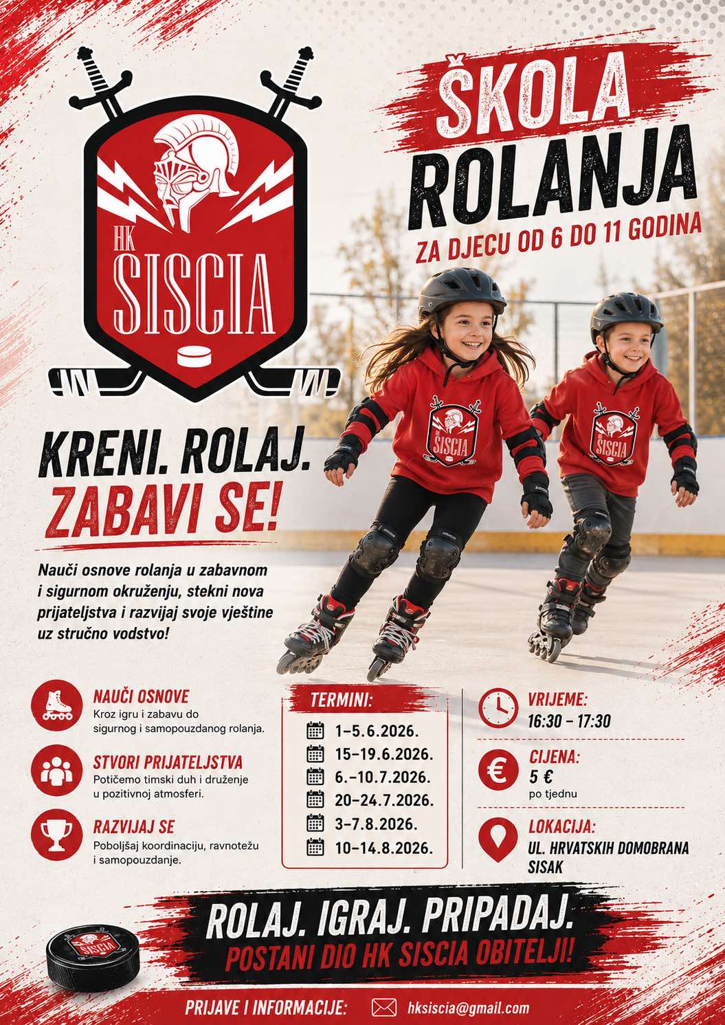 Škola rolanja HK Siscia — KRENI. ROLAJ. ZABAVI SE!